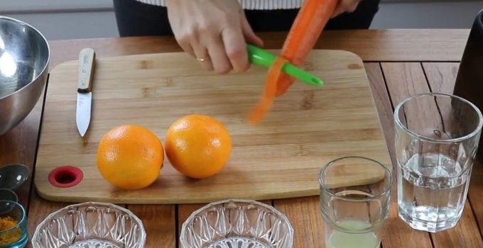 zumo de naranja y zanahoria